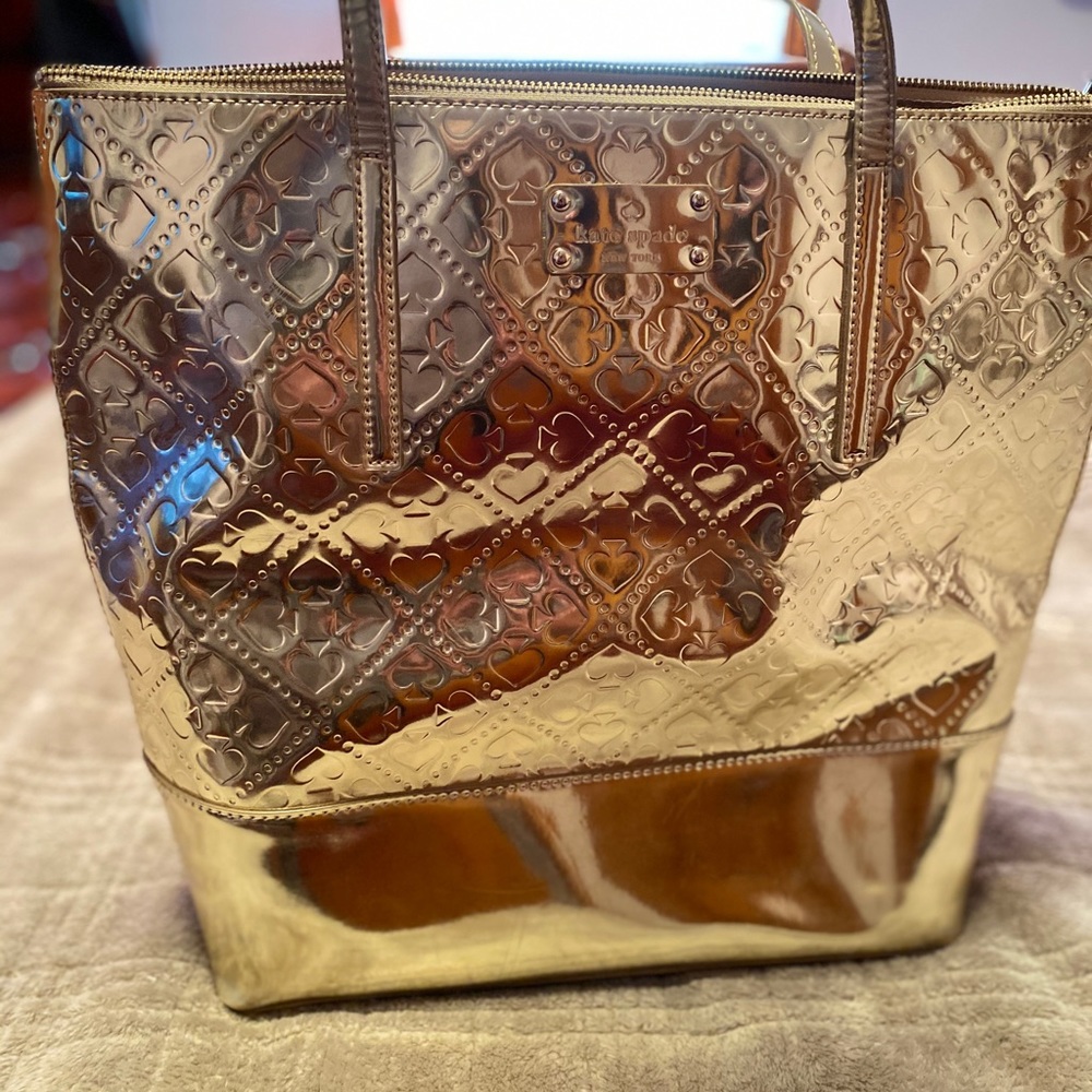 Authentic Kate Spade metallic large Tote